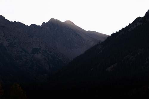 mountain range silhouette of mountain crest
